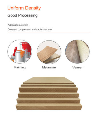 1.5-25mm Melaminpapier mit MDF-Fläche 22X1220X2440mm für Feuchtigkeitsdichtheit in Thailand